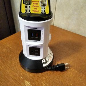 Used Spin Power by Bell+Howell Power Strip Tower with Surge Protector.